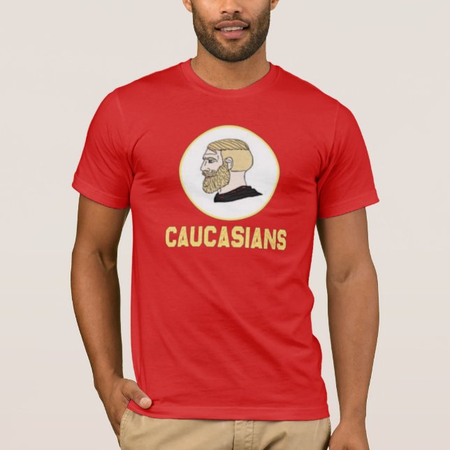 Camisa Engraçada Caucasiana, Orgulho Caucasiano Br (Frente)