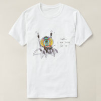Camisa engraçada colorida bonito do desenho da
