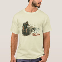 Camisa engraçada com a frase Caminho Curto - Dor L