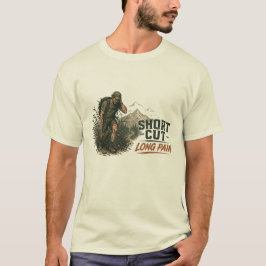Camisa engraçada com a frase Caminho Curto - Dor L