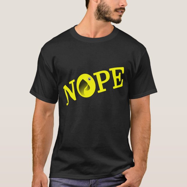 Camisa engraçada com cara de não (Frente)