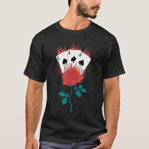 Camisa engraçada com carta Ás de pôquer vintage co