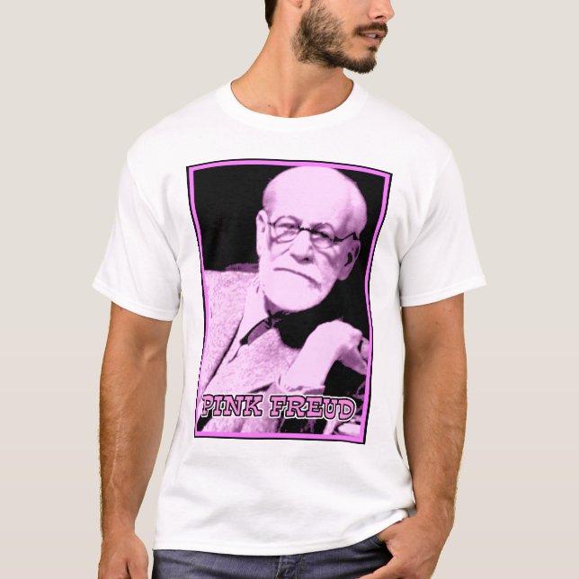 Camisa engraçada cor-de-rosa de Freud (Frente)