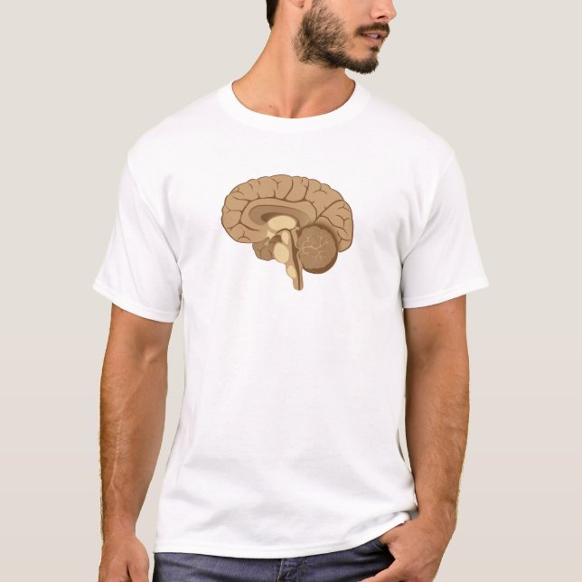 Camisa engraçada da anatomia do cérebro humano (Frente)