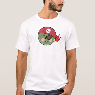 Camisa engraçada da criança T do pirata da ervil