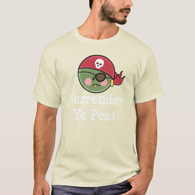 Camisa engraçada da criança T do pirata da ervilha (Frente)