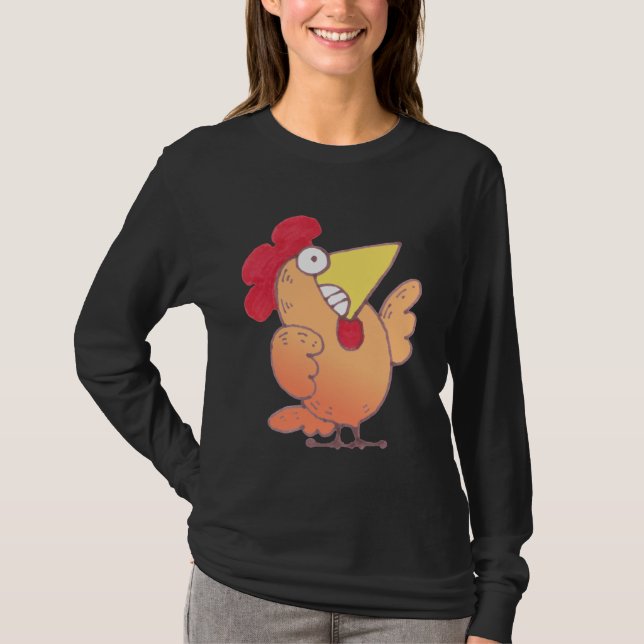 Camisa engraçada da galinha da camisa | LOL da (Frente)