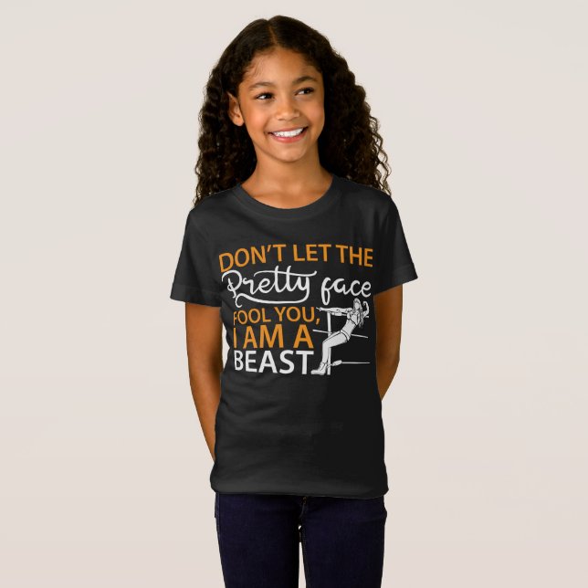 Camisa engraçada da menina da luta - eu sou um (Frente Completa)