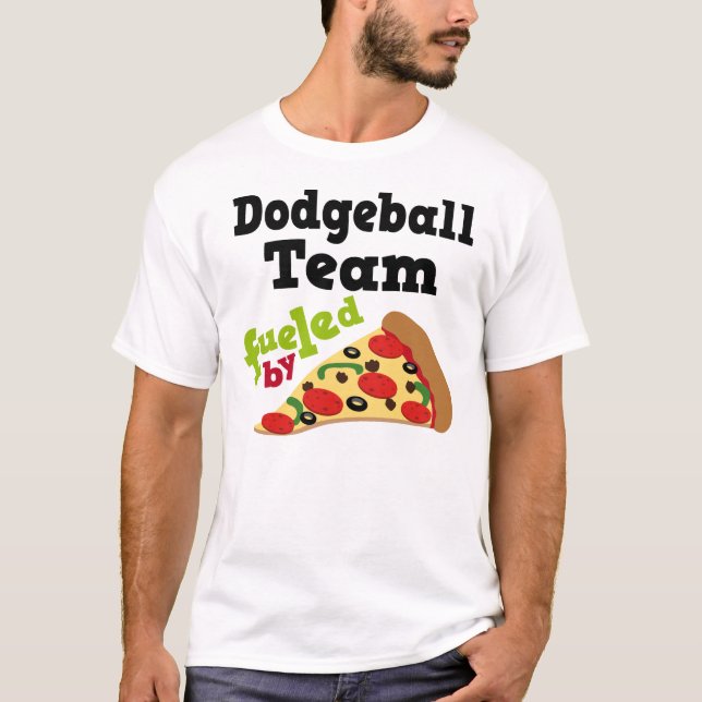 Camisa (engraçada) da pizza T da equipe de (Frente)