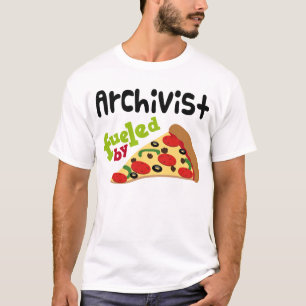 Camisa (engraçada) da pizza T do arquivista