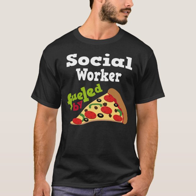 Camisa (engraçada) da pizza T do assistente social (Frente)