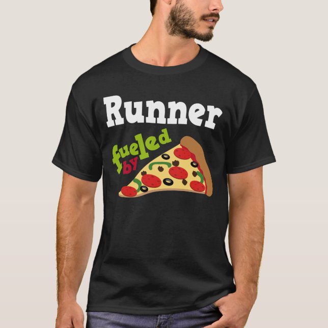 Camisa (engraçada) da pizza T do corredor (Frente)