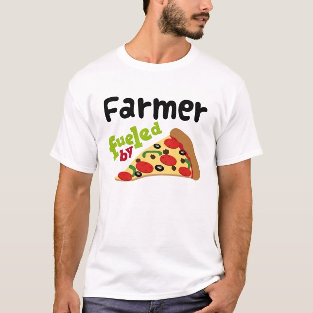 Camisa (engraçada) da pizza T do fazendeiro (Frente)