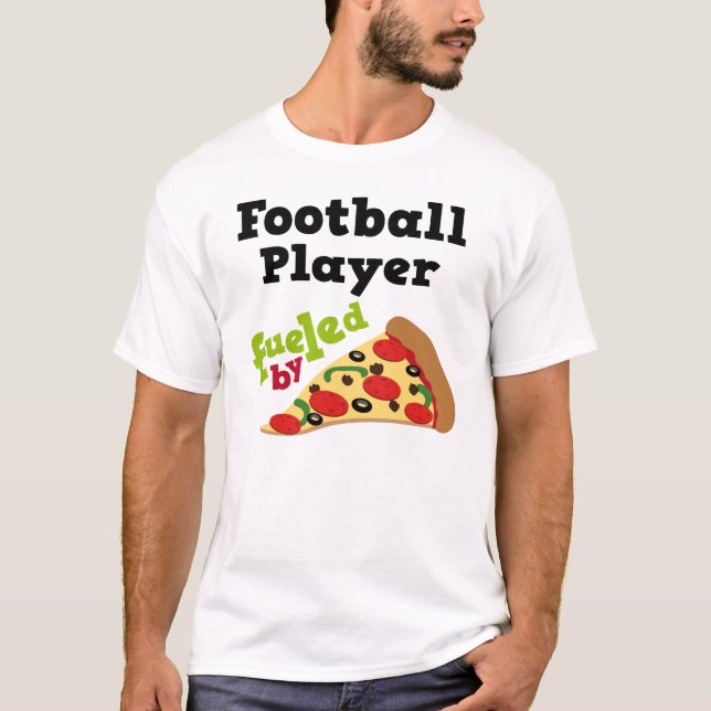 Camisa (engraçada) da pizza T do jogador de (Frente)