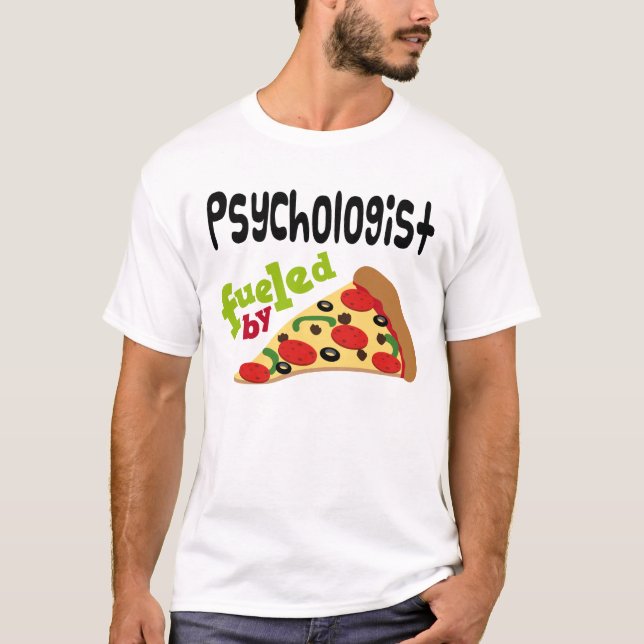 Camisa (engraçada) da pizza T do psicólogo (Frente)