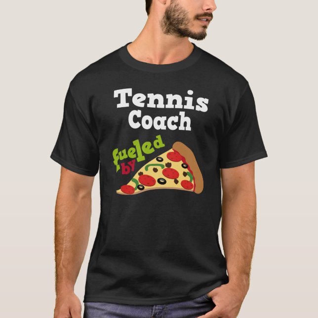 Camisa (engraçada) da pizza T do treinador de (Frente)