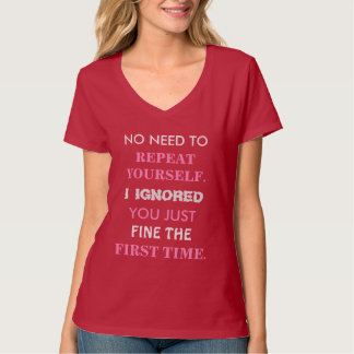Camisa engraçada da repetição você mesmo