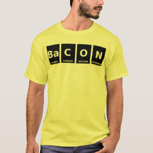 Camisa engraçada da Tabela Periódica do Bacon