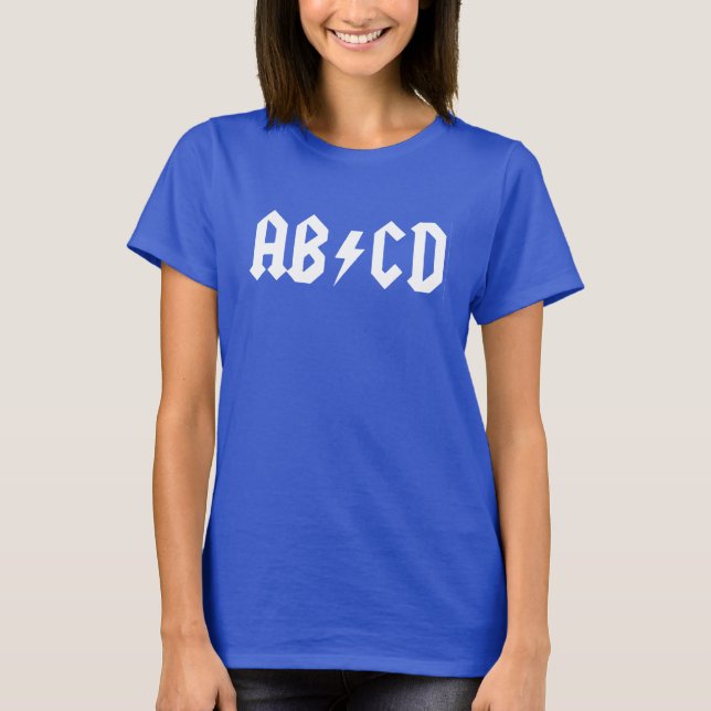 Camisa engraçada das senhoras da paródia de ABCD (Frente)