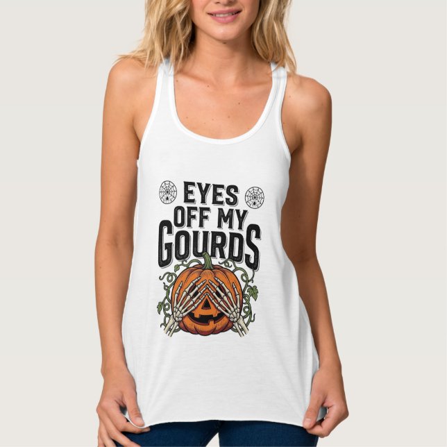 Camisa engraçada de abóbora Olhos fora das minhas  (Frente)