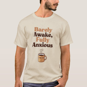 Camisa Engraçada de Ansiedade para Amantes de Café