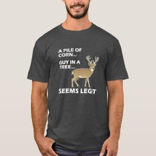 Camisa engraçada de caça Seems Legit Funny preta