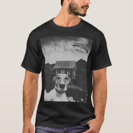 Camisa engraçada de cachorro com selfie de OVNI Al