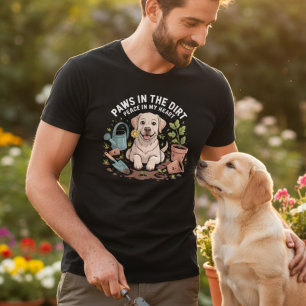 Camisa engraçada de cachorro de jardinagem Patas n