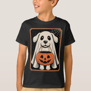 Camisa engraçada de cachorro fantasma de Halloween