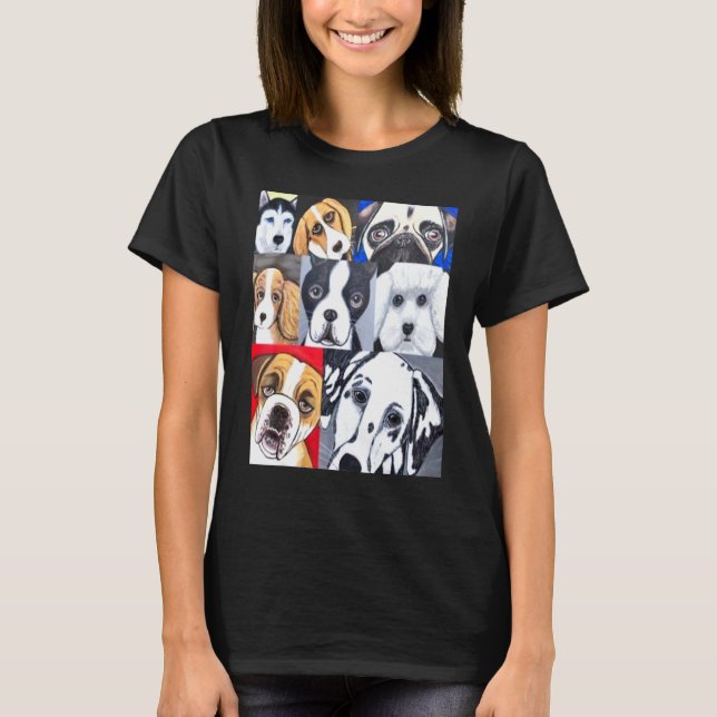 Camisa engraçada de cachorro Husky Beagle Pug Dogg (Frente)