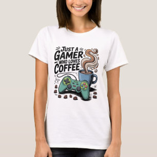 Camisa Engraçada De Café De Jogador Apenas Um Joga
