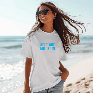Camisa engraçada de caminhada modo avião em turque