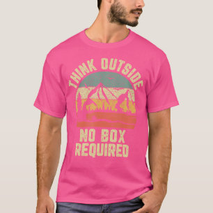 Camisa Engraçada De Caminho Pense Fora Da Caixa Se