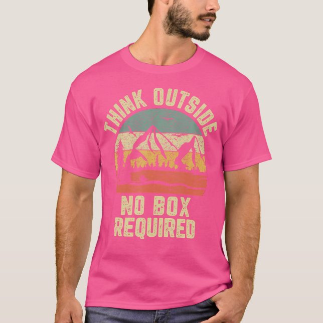 Camisa Engraçada De Caminho Pense Fora Da Caixa Se (Frente)