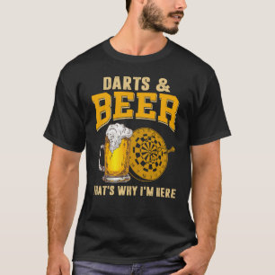 Camisa engraçada de cerveja Darts para jogador de 