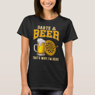 Camisa engraçada de cerveja Darts para jogador de