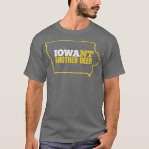 Camisa Engraçada de Cerveja de Iowa Map T S do Est
