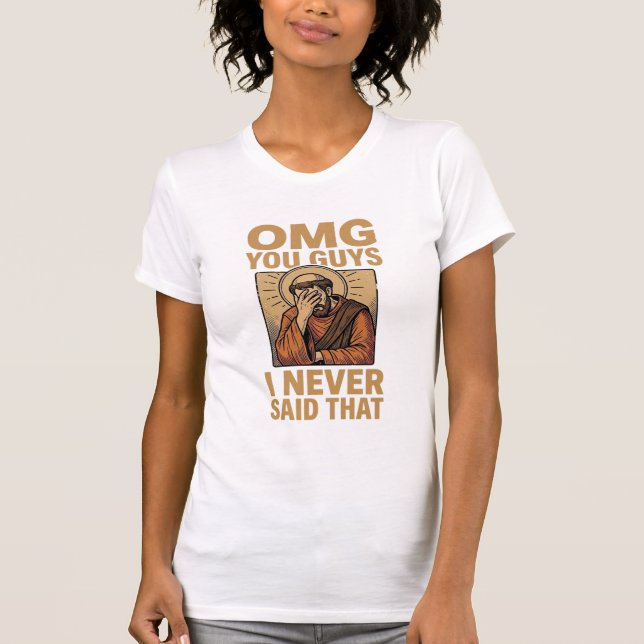 Camisa engraçada de citação religiosa vintage face (Frente)