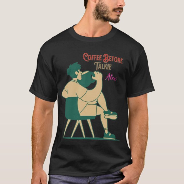 Camisa Engraçada de Cotação da Manhã para Amantes  (Frente)