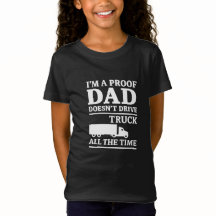 Camisa engraçada de criança para pais caminhoneiro