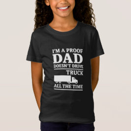 Camisa engraçada de criança para pais caminhoneiro
