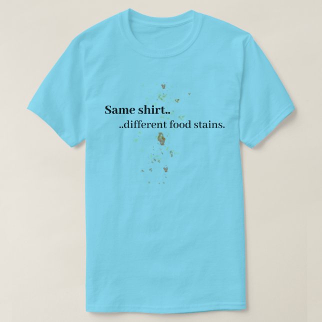 Camisa engraçada de crianças com manchas de comida (Frente do Design)