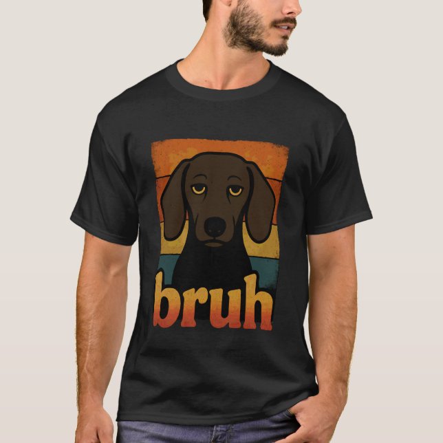 Camisa engraçada de Dachshund para adolescente mas (Frente)