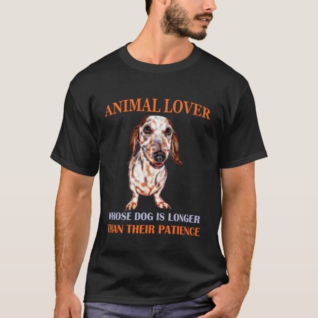 Camisa engraçada de Dachshund para homens, mulhere (Frente)
