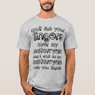 Camisa engraçada de dedos de motocicleta
