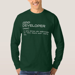 Camisa Engraçada De Definição De Desenvolvedores D