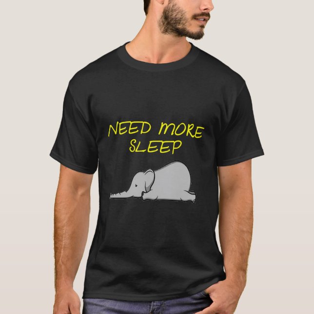 Camisa Engraçada De Elefante Pajama Para A Noite (Frente)