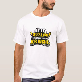 Camisa engraçada de eletricista Se te choca