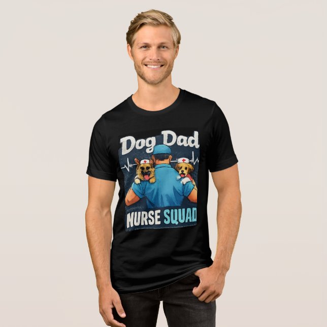 Camisa engraçada de enfermagem de cão da equipe de (Frente Completa)