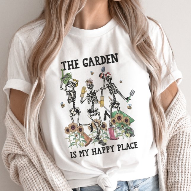 Camisa Engraçada De Esqueletos, Jardinagem Gótica (Criador carregado)